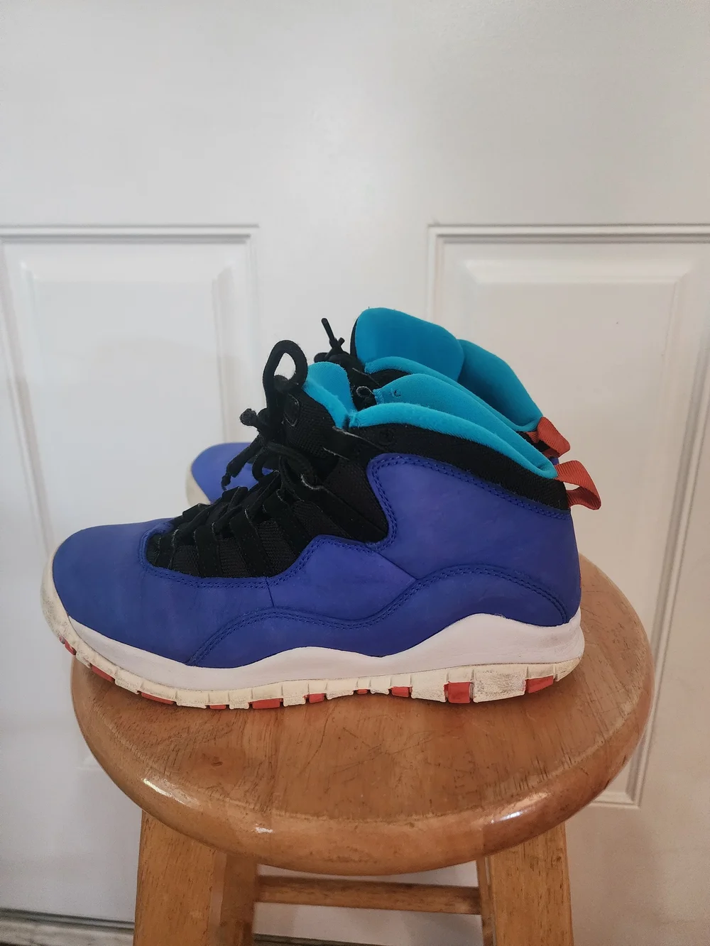 Kids Royal Blue High-Top Sneakers with Black Laces
